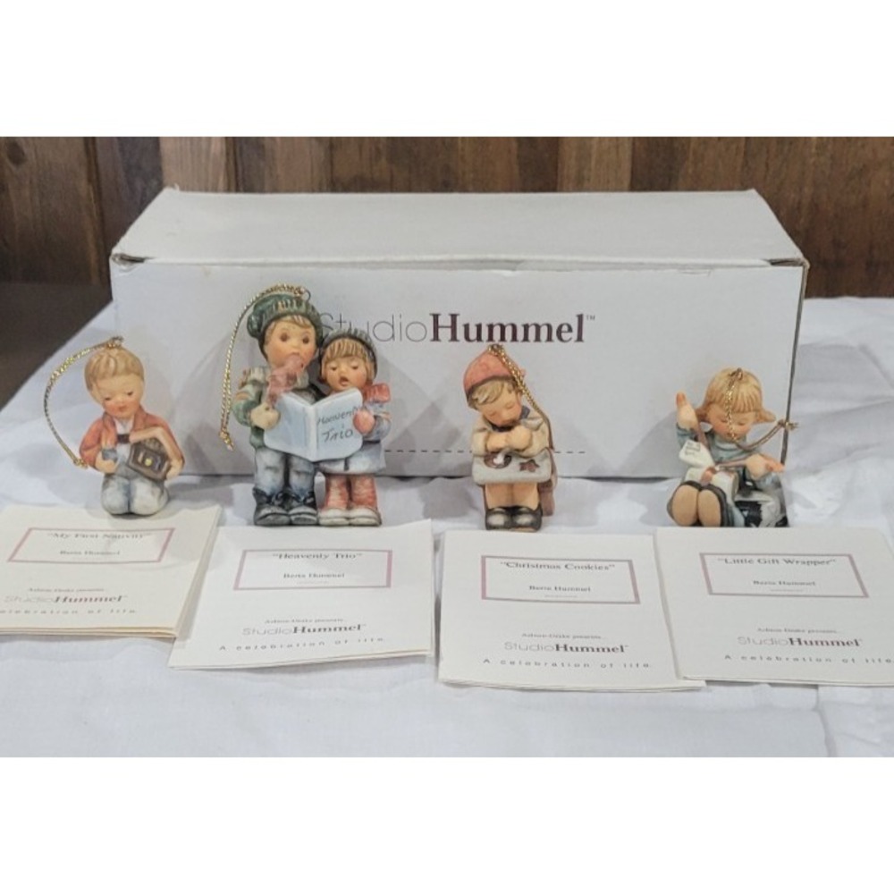 Studio Hummel Ornaments Set Of 4 With Certificate Of Authenticity